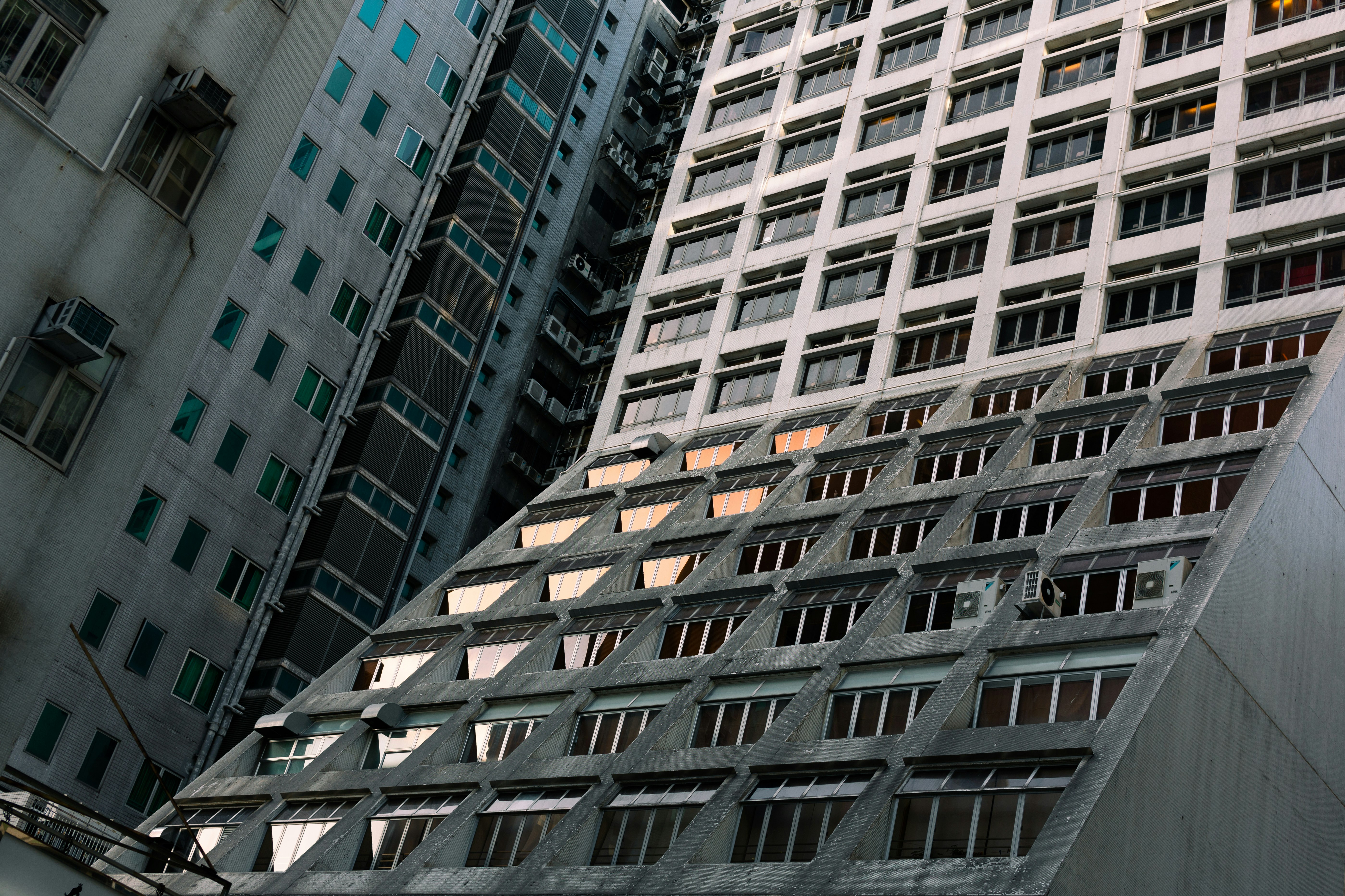 white and black concrete building